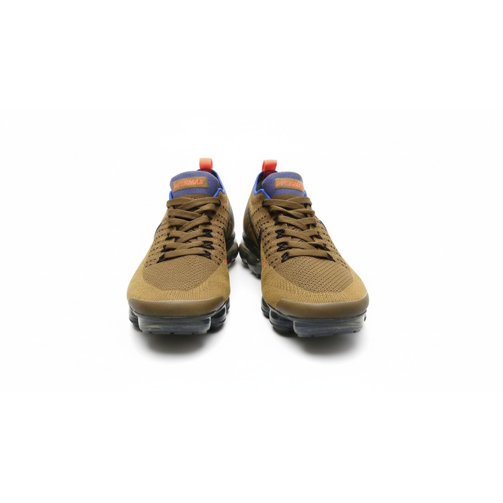 Nike Air VaporMax 2.0 Mens 10.5 Golden Beige Blue 942842-203 Flyknit Shoes